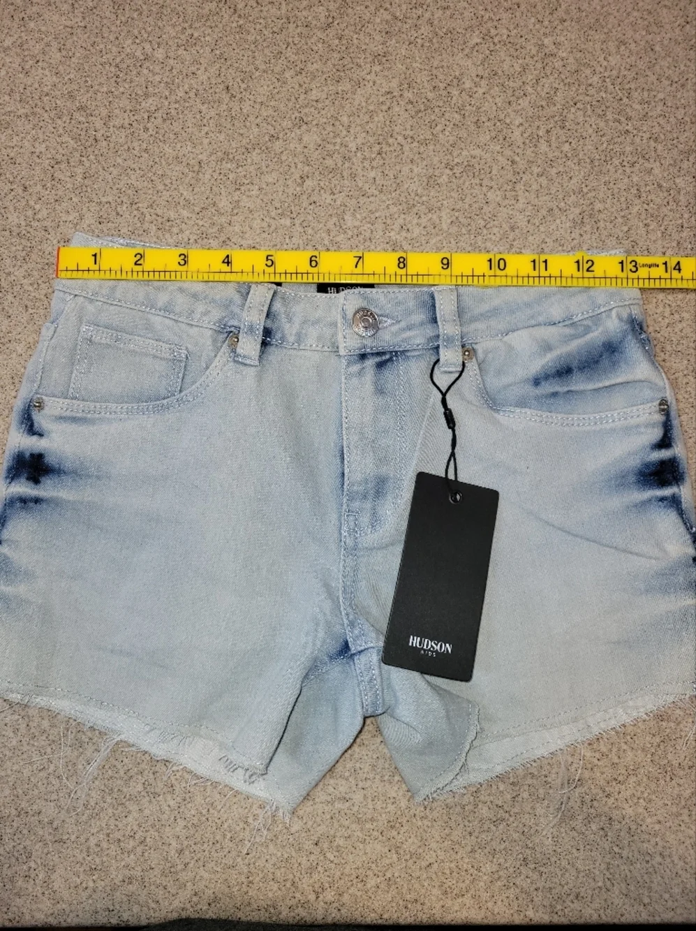 Hudson Jeans Yemisi Cut Off Denim Shorts Light Blue Size 16 Kids/Youth NWT